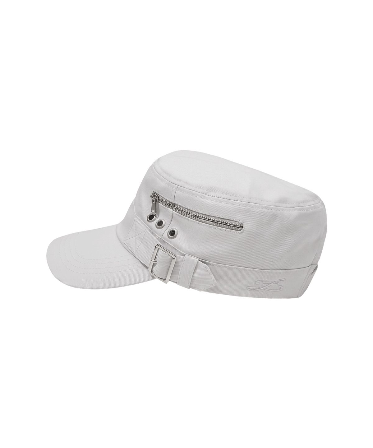 팬시클럽(FANCY CLUB) 벨티드 밀리터리 캡 (LIGHT GRAY) F26ZE411