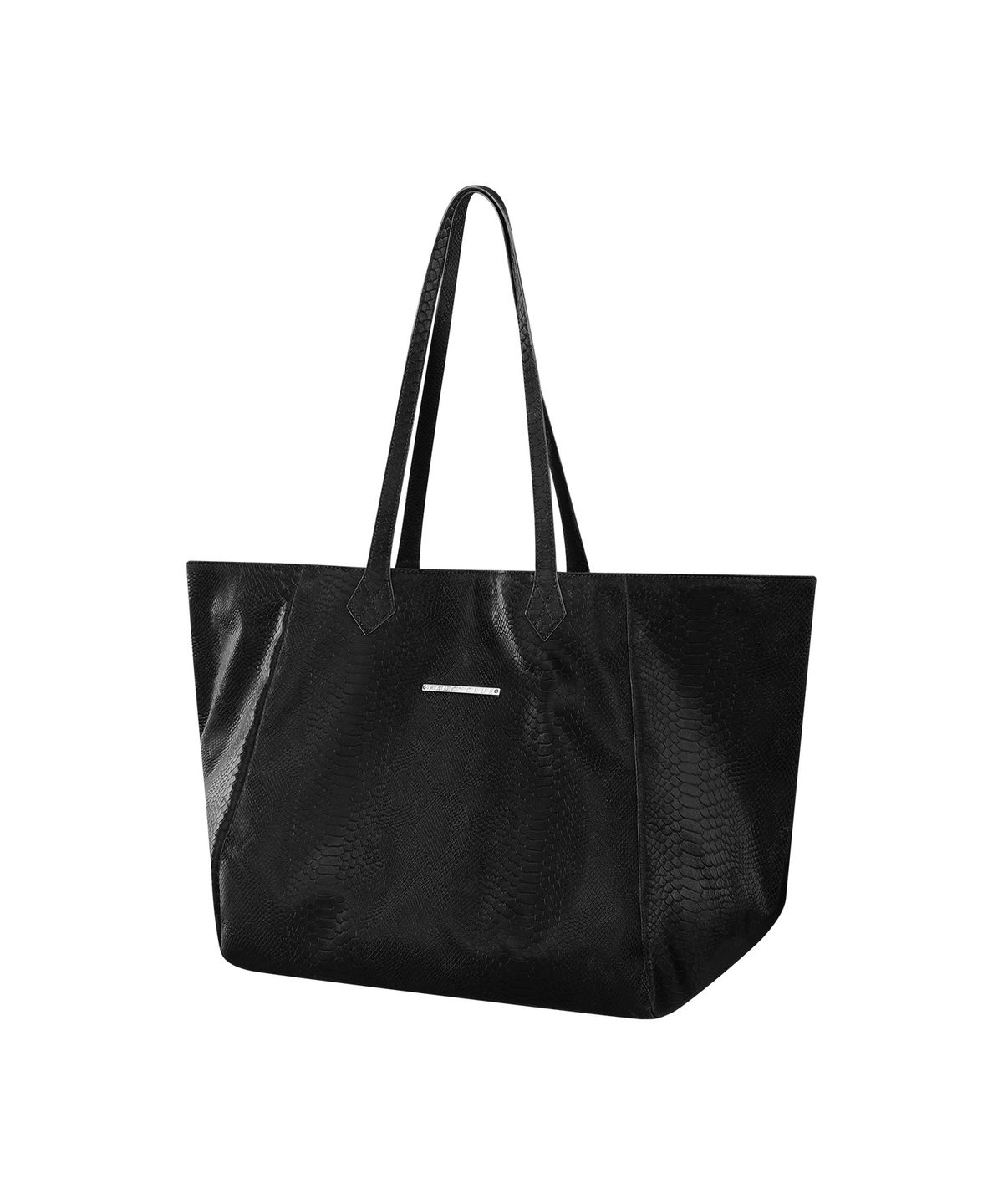 팬시클럽(FANCY CLUB) 2-WAY 레더 빅백 (BLACK) F26ZE407