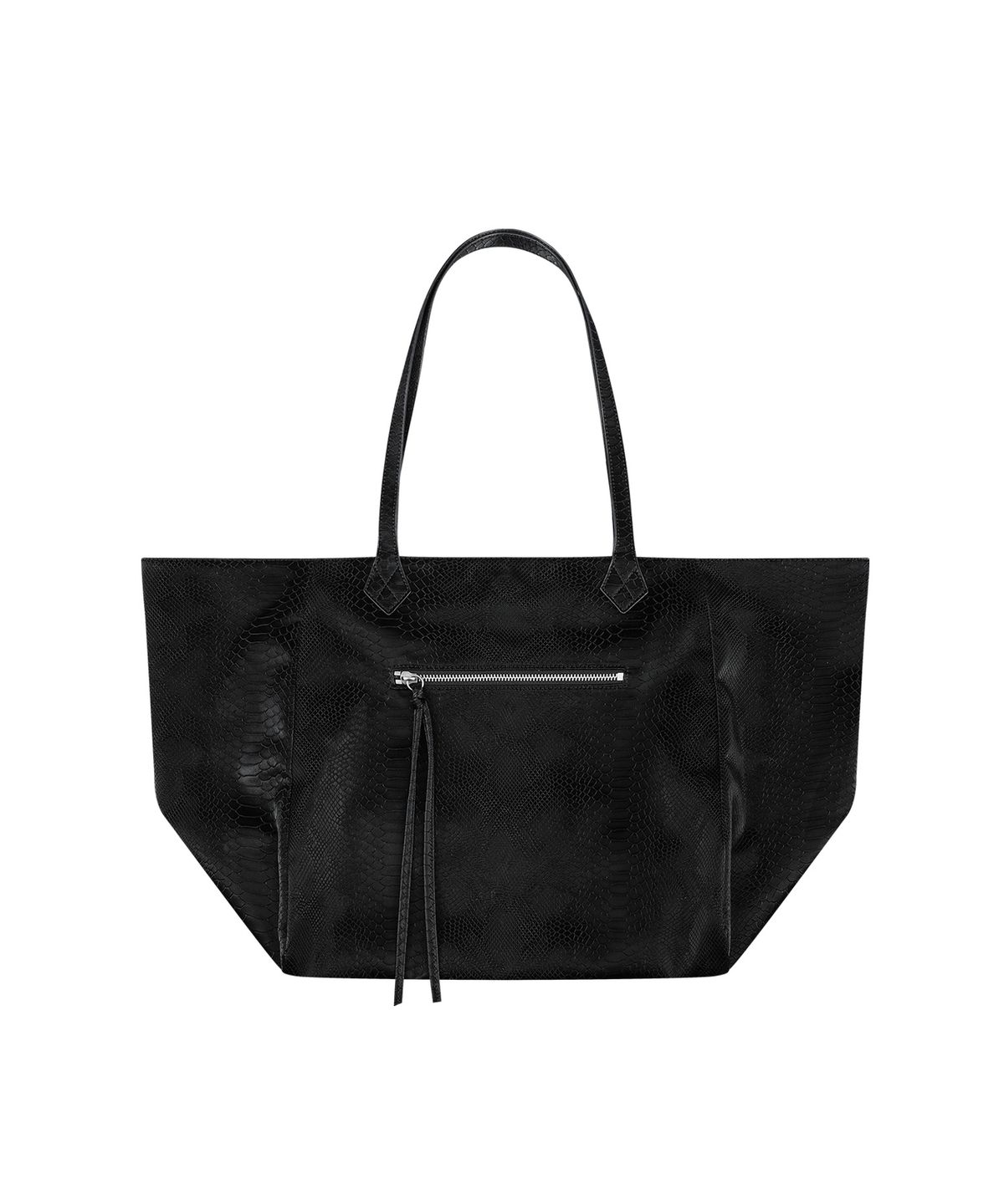 팬시클럽(FANCY CLUB) 2-WAY 레더 빅백 (BLACK) F26ZE407