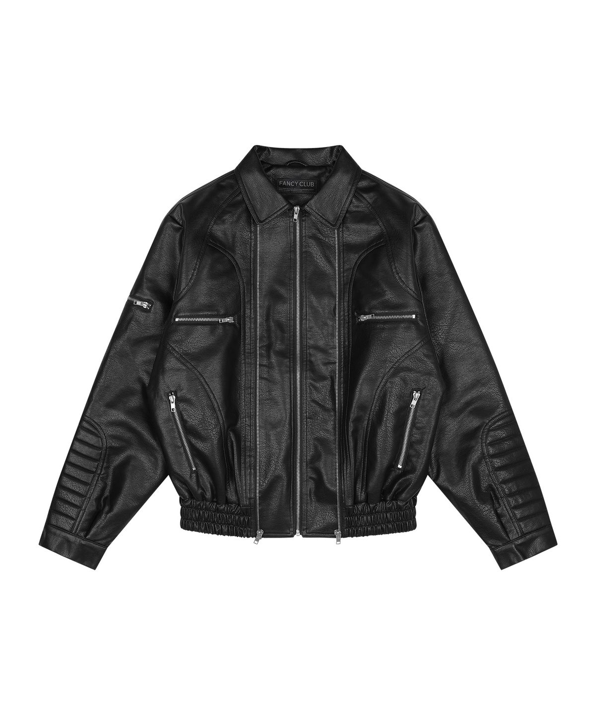 팬시클럽(FANCY CLUB) 레이서 레더 자켓 (BLACK) F26ZA507