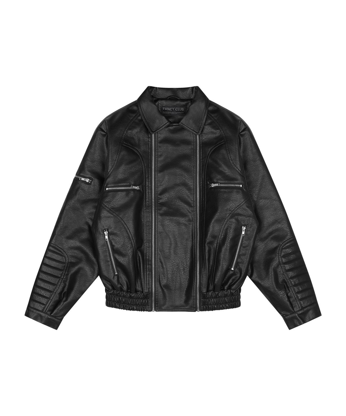 팬시클럽(FANCY CLUB) 레이서 레더 자켓 (BLACK) F26ZA507