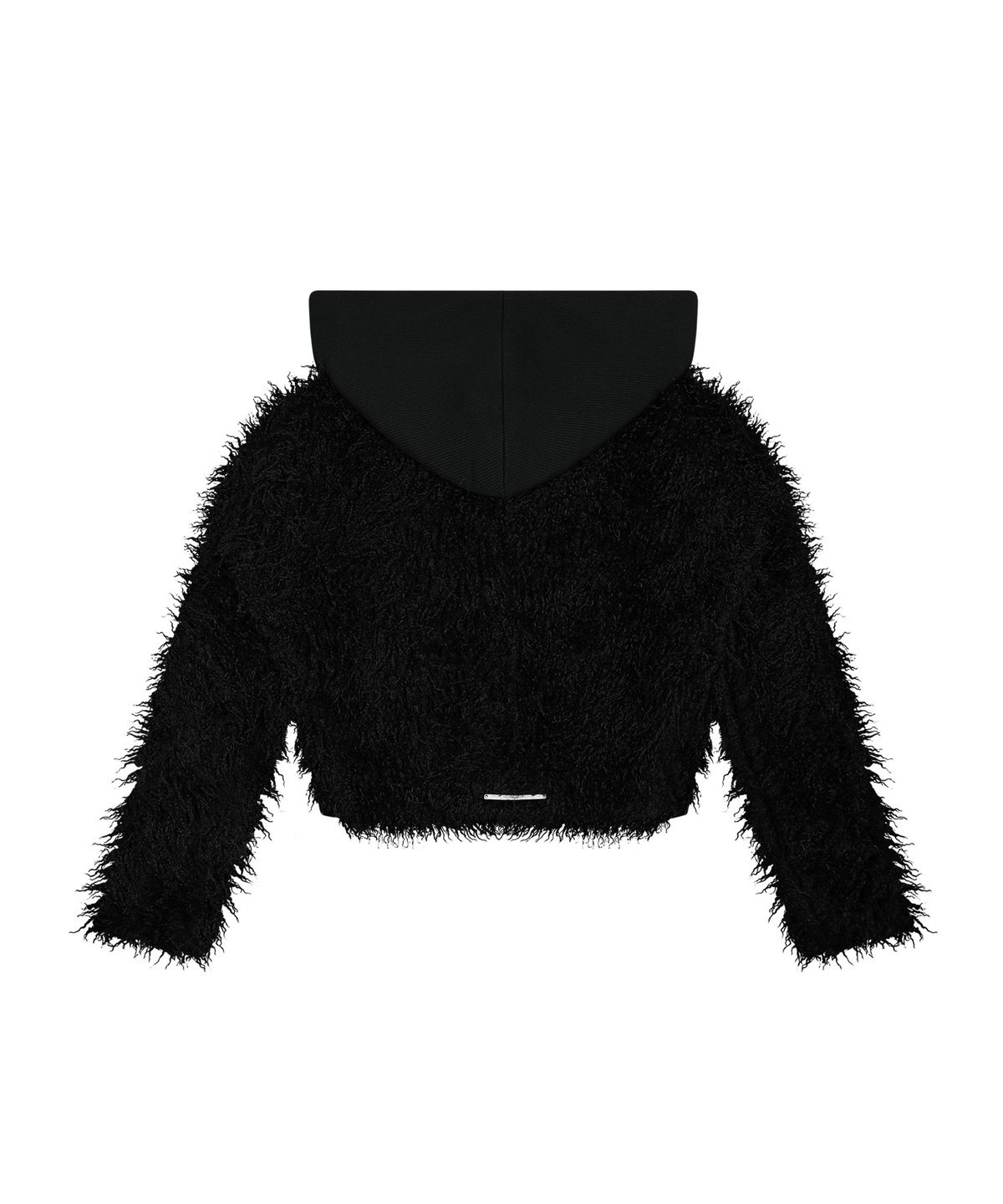 팬시클럽(FANCY CLUB) 리브드 후드 퍼 가디건 (BLACK) F26ZA504