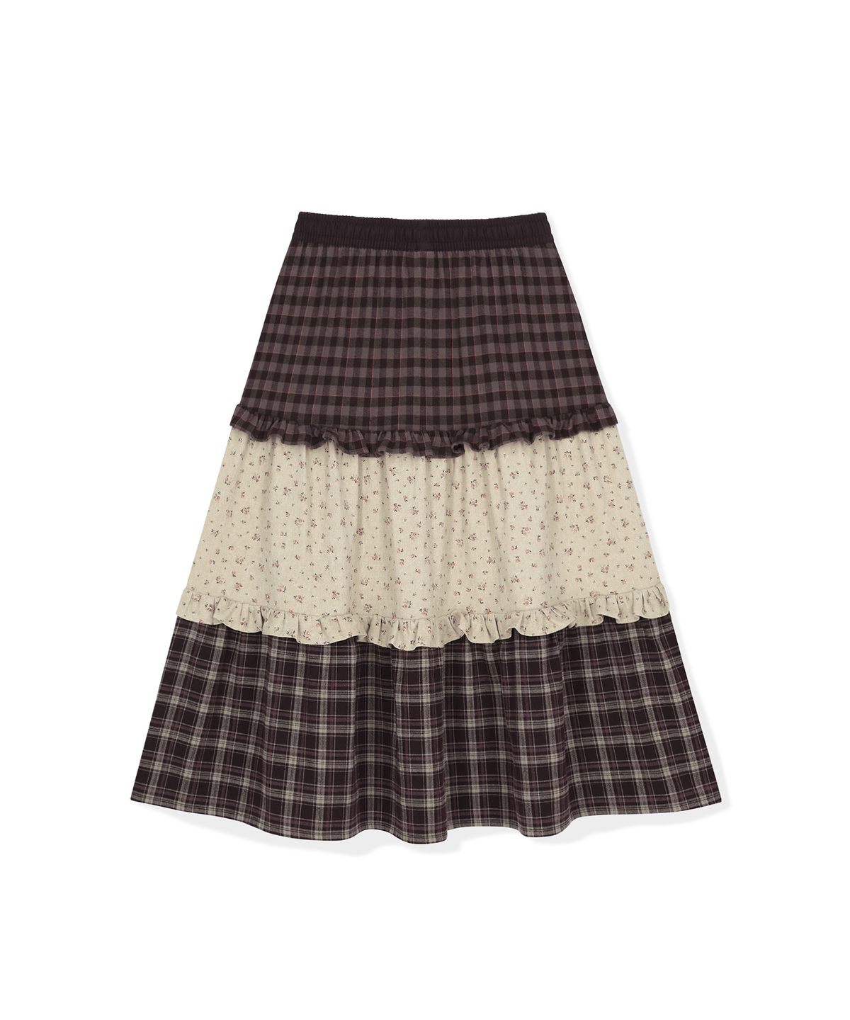 썬러브투어(SUNLOVETOUR) W Frill Flannel Long Skirt Purple