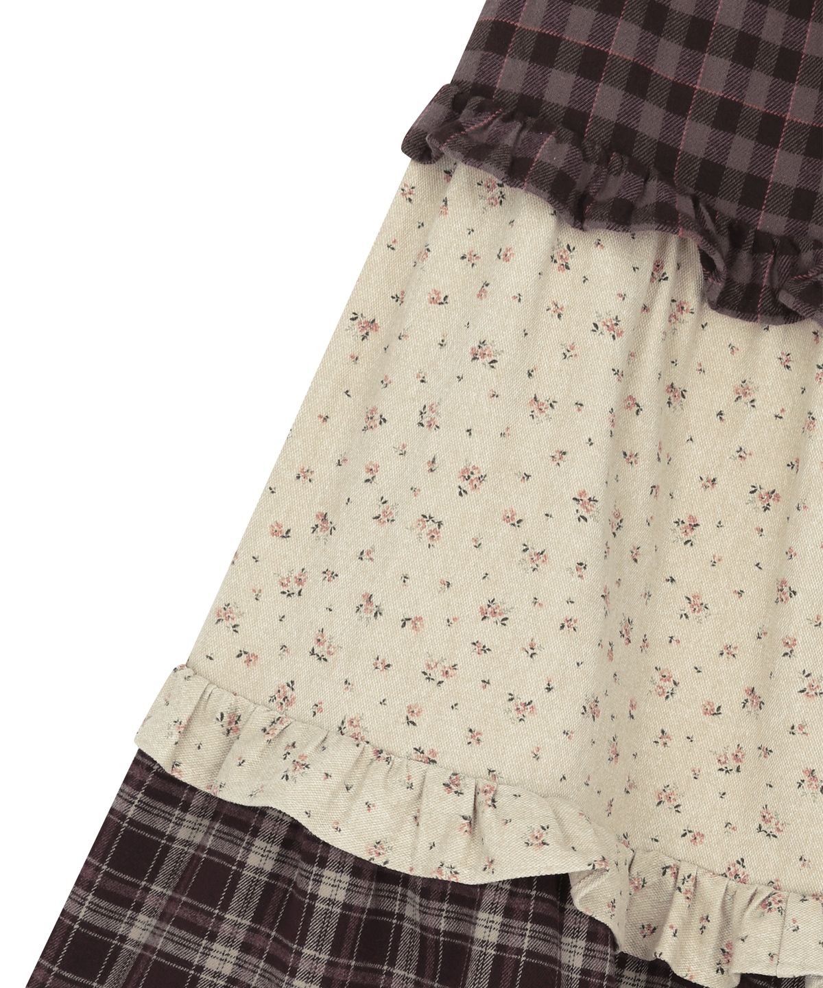 썬러브투어(SUNLOVETOUR) W Frill Flannel Long Skirt Purple