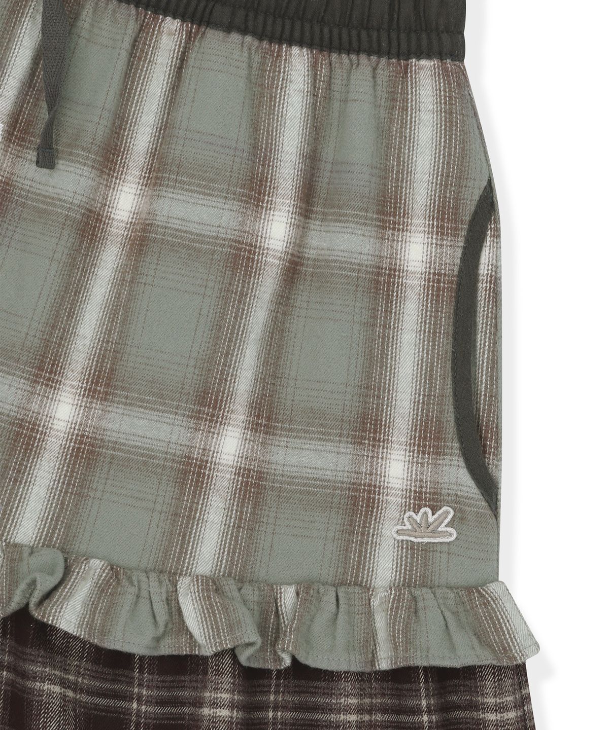 썬러브투어(SUNLOVETOUR) W Frill Flannel Long Skirt Green