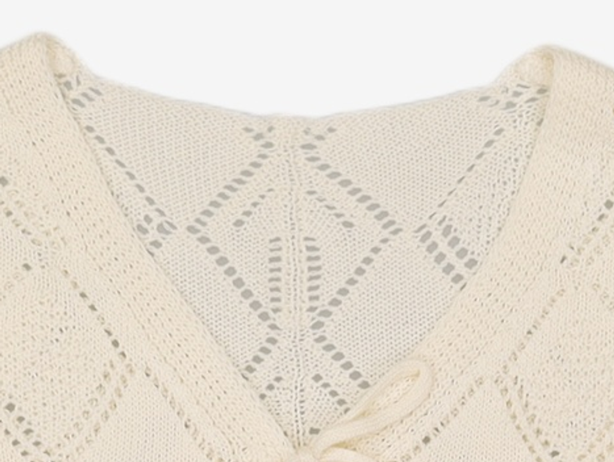 미쏘(MIXXO) 스카시 리본 가디건_MIWCKD713T M