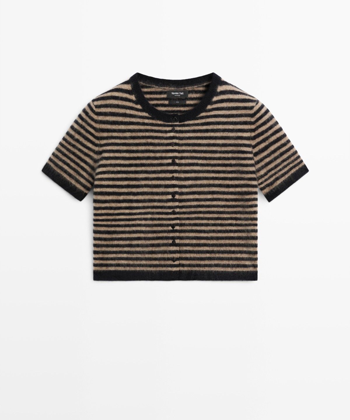 마시모두띠(MASSIMO DUTTI) 100% 울 반팔 니트 가디건