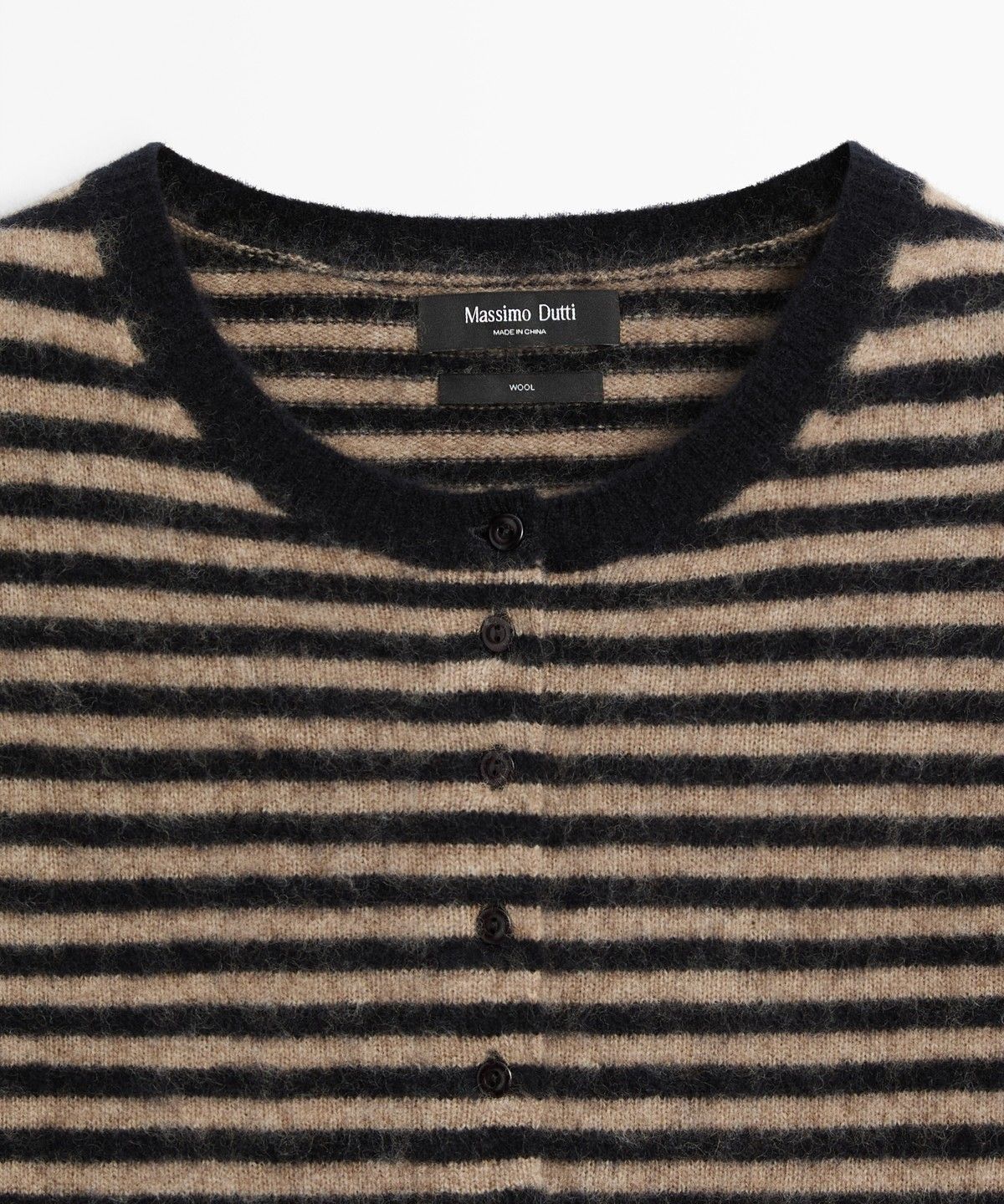 마시모두띠(MASSIMO DUTTI) 100% 울 반팔 니트 가디건