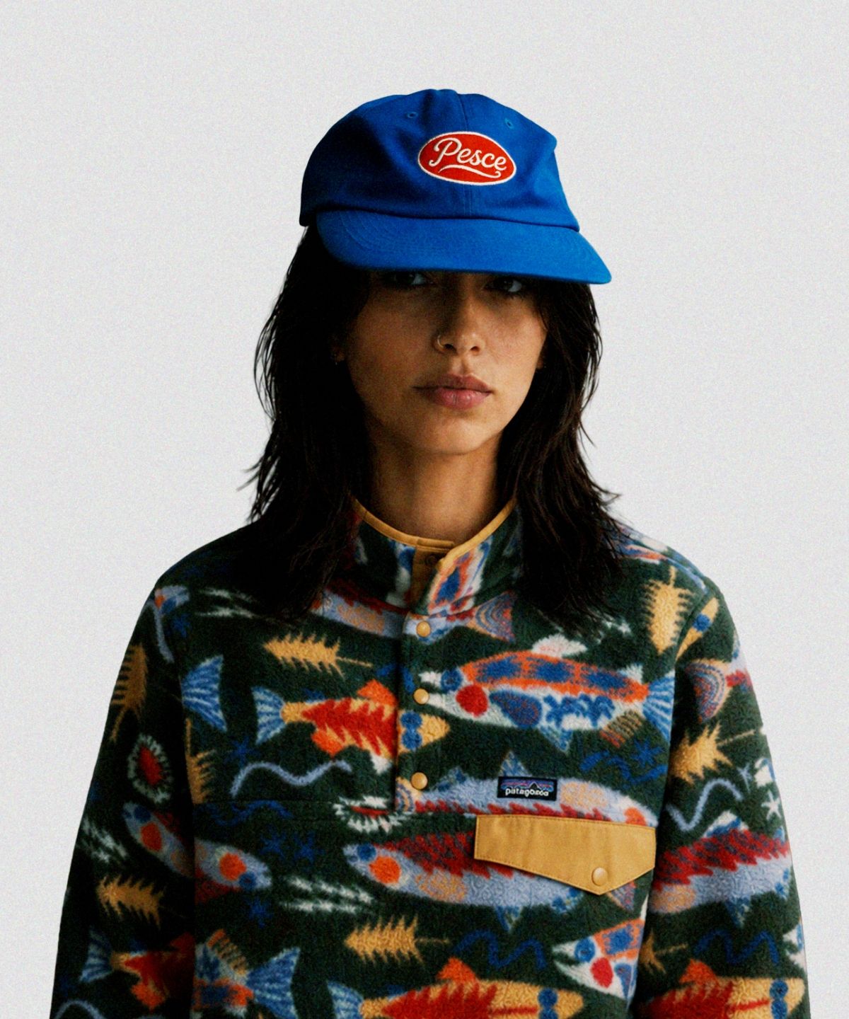페셰(PESCE) Billi Washed Cap - Red Patch