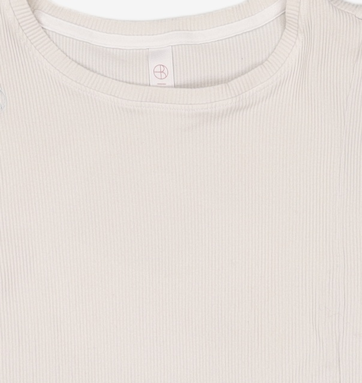 배럴(BARREL) 배럴핏 골지 숏 슬리브 화이트 (BI1WFSH35WHT) M