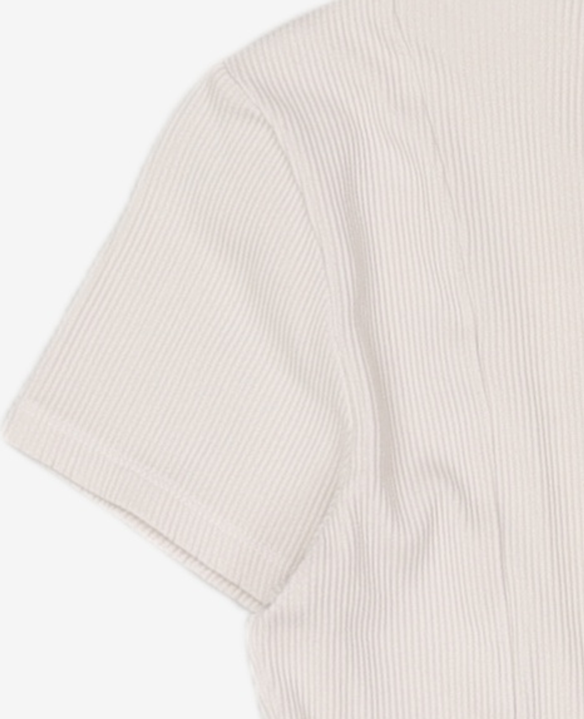 배럴(BARREL) 배럴핏 골지 숏 슬리브 화이트 (BI1WFSH35WHT) M