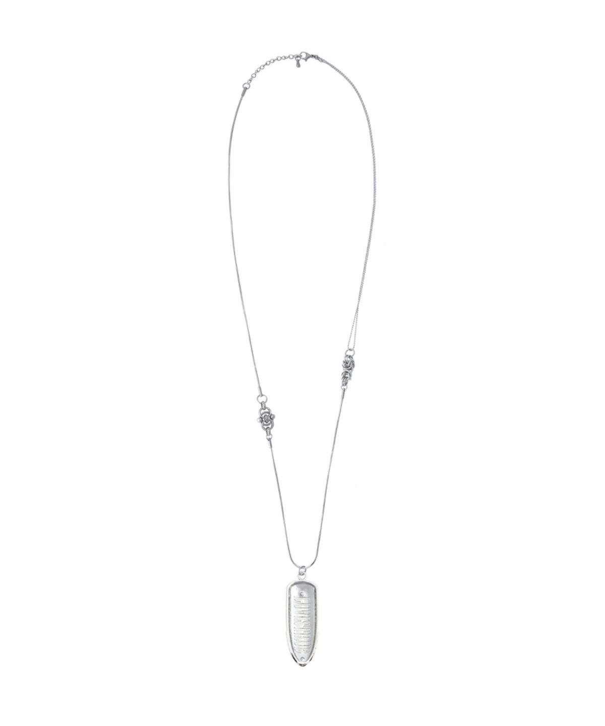 러브이즈트루(LUVISTRUE) RL SHIELD NECKLACE(SILVER)