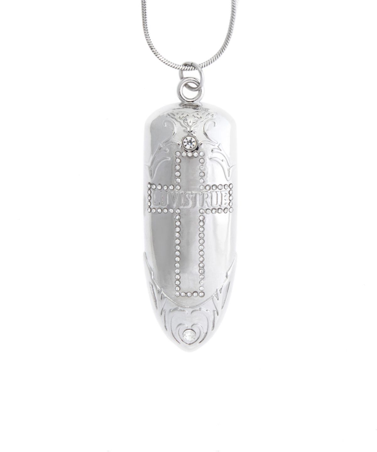 러브이즈트루(LUVISTRUE) RL SHIELD NECKLACE(SILVER)