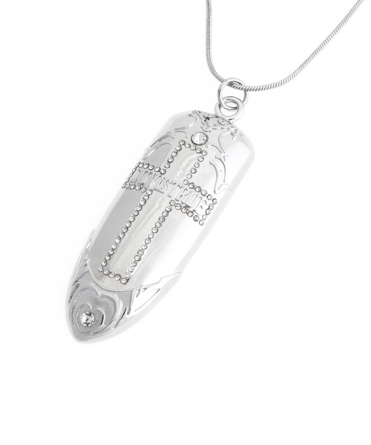 러브이즈트루(LUVISTRUE) RL SHIELD NECKLACE(SILVER)