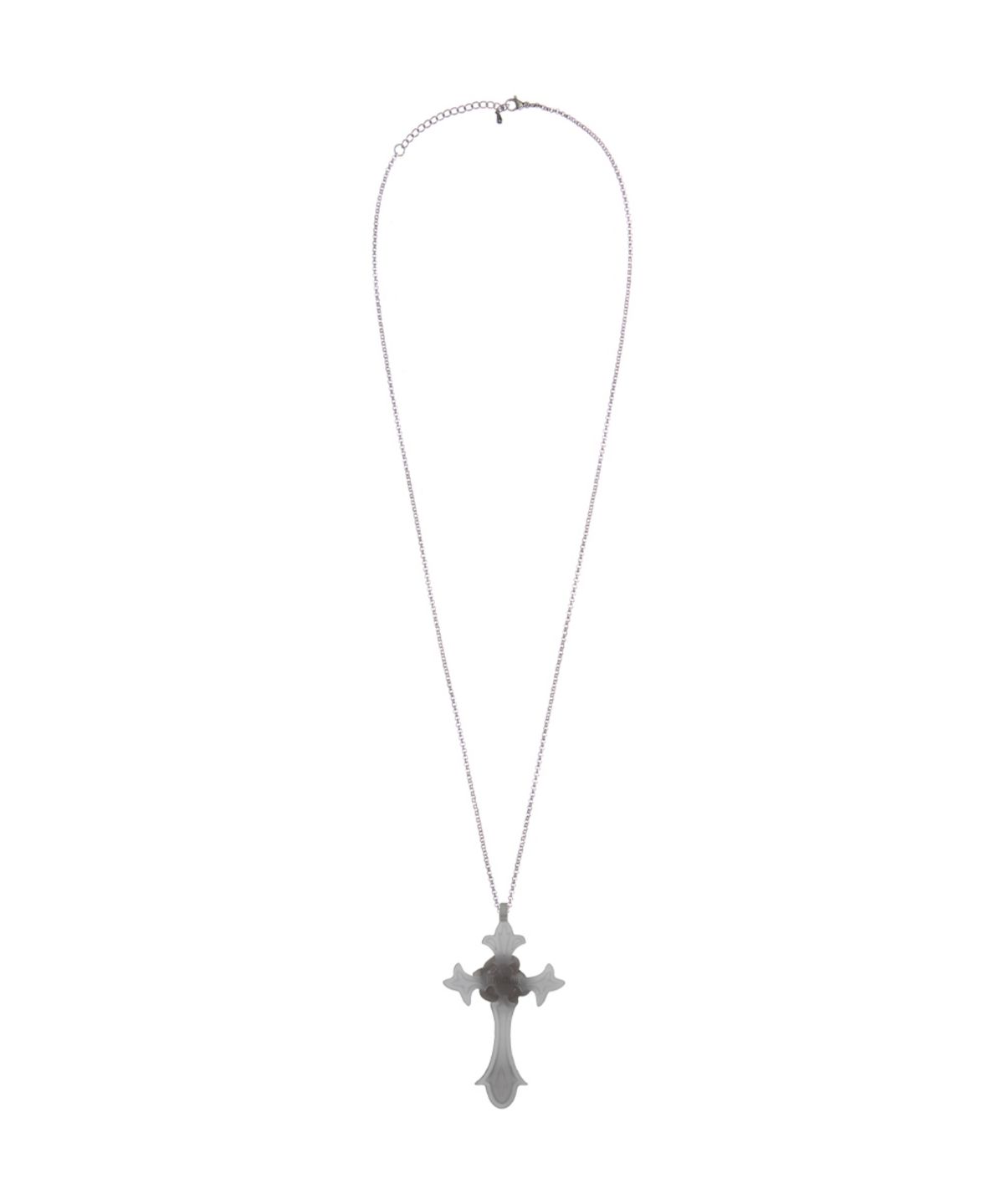 러브이즈트루(LUVISTRUE) RL ROSE CROSS NECKLACE(BLACK)