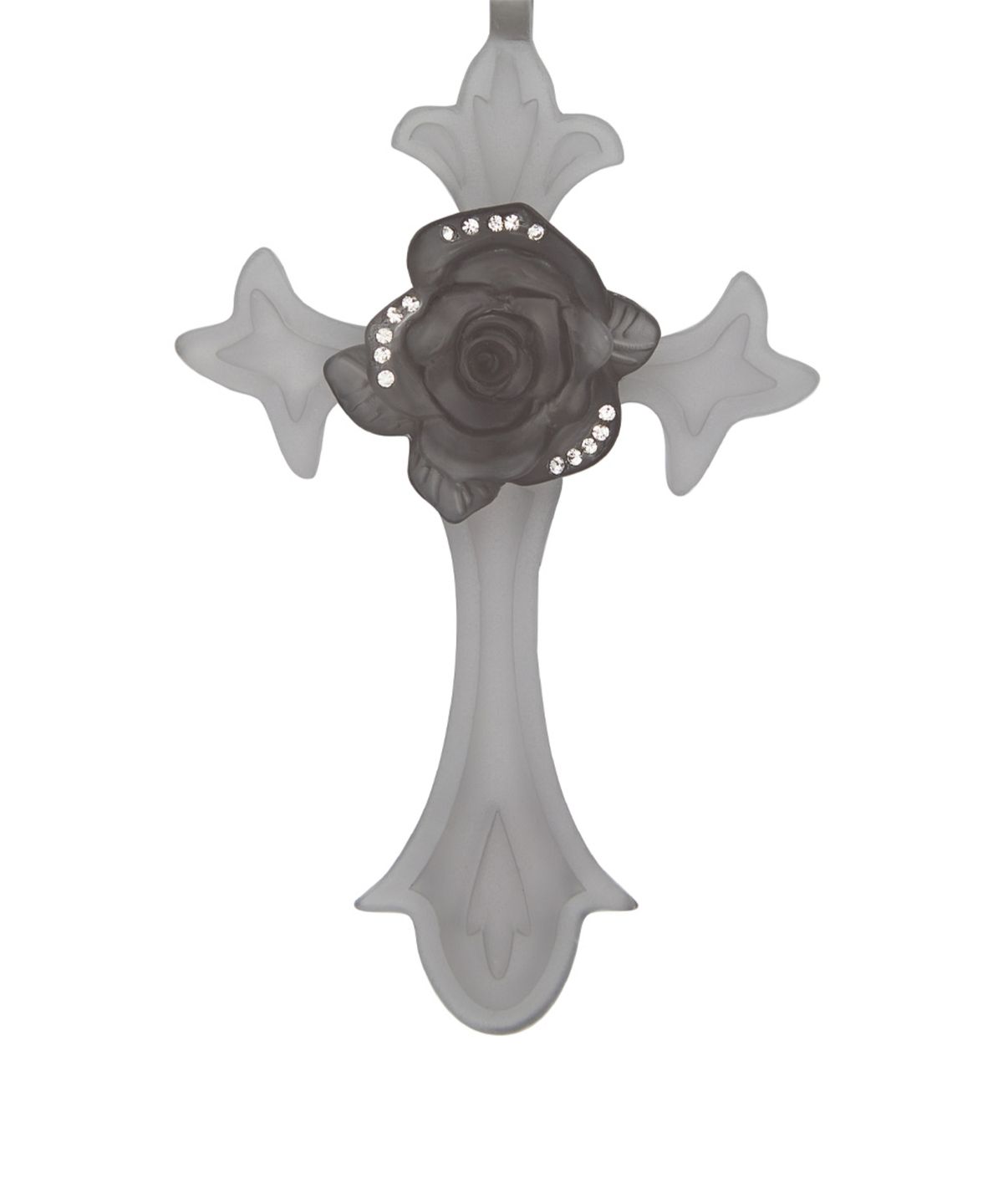 러브이즈트루(LUVISTRUE) RL ROSE CROSS NECKLACE(BLACK)