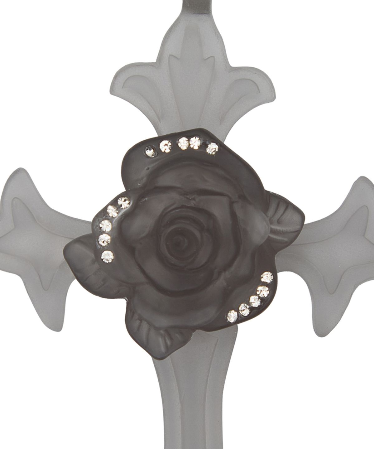 러브이즈트루(LUVISTRUE) RL ROSE CROSS NECKLACE(BLACK)