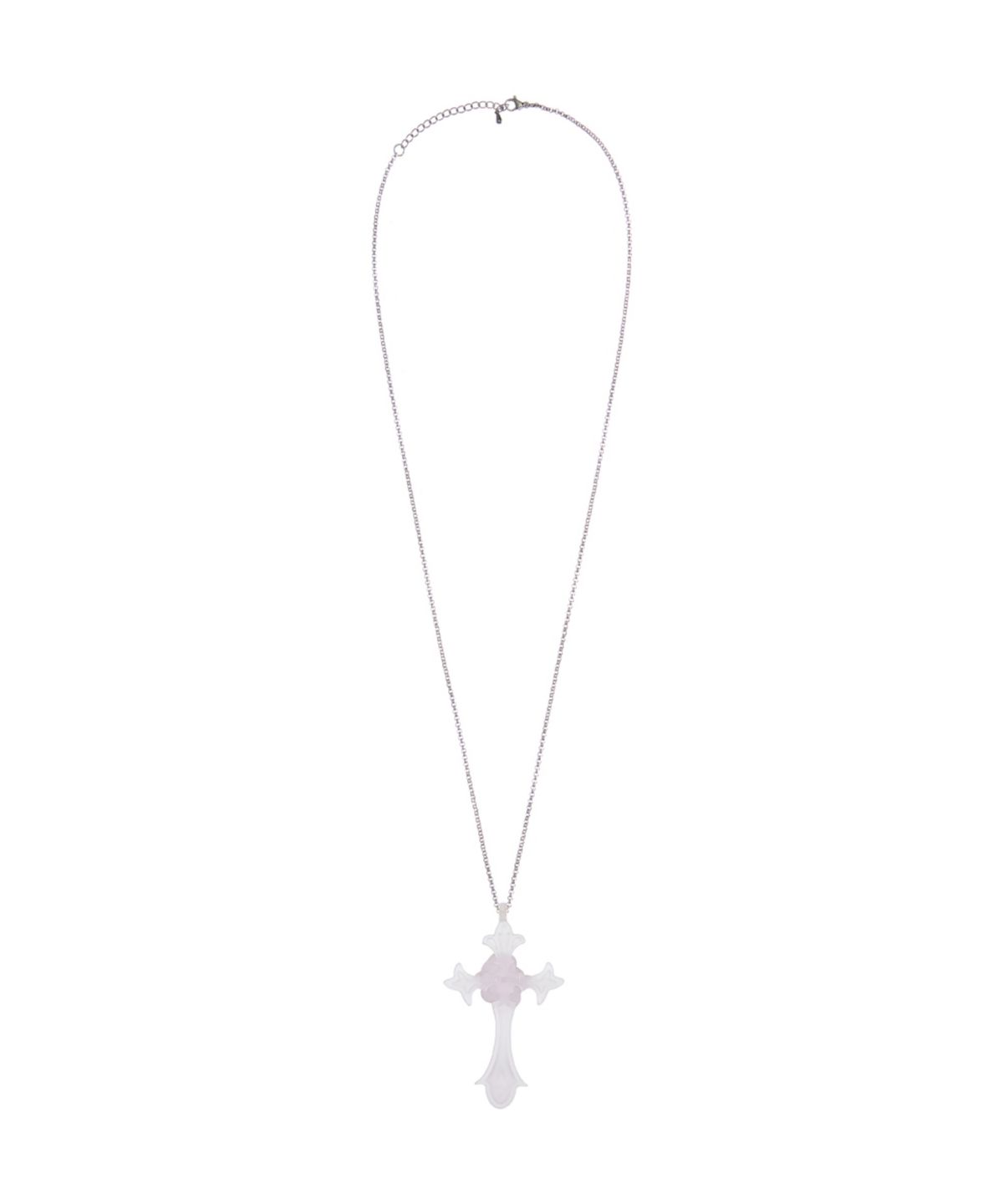 러브이즈트루(LUVISTRUE) RL ROSE CROSS NECKLACE(PURPLE)
