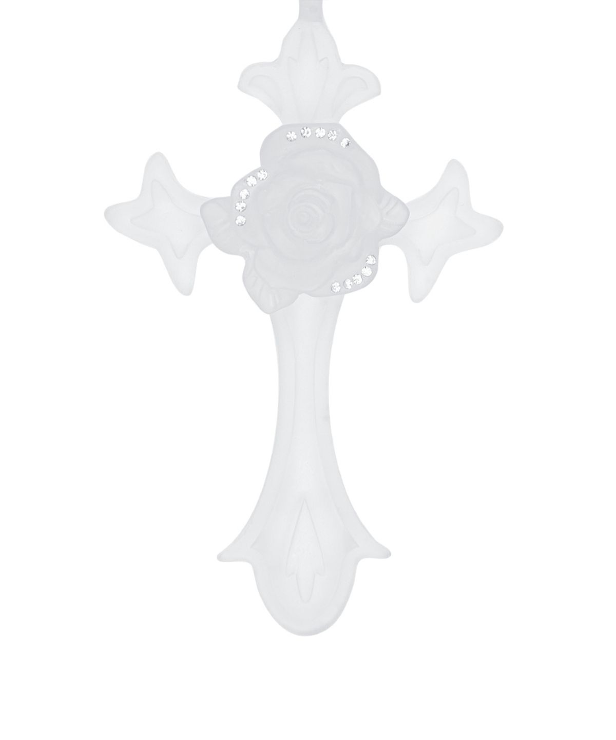 러브이즈트루(LUVISTRUE) RL ROSE CROSS NECKLACE(WHITE)