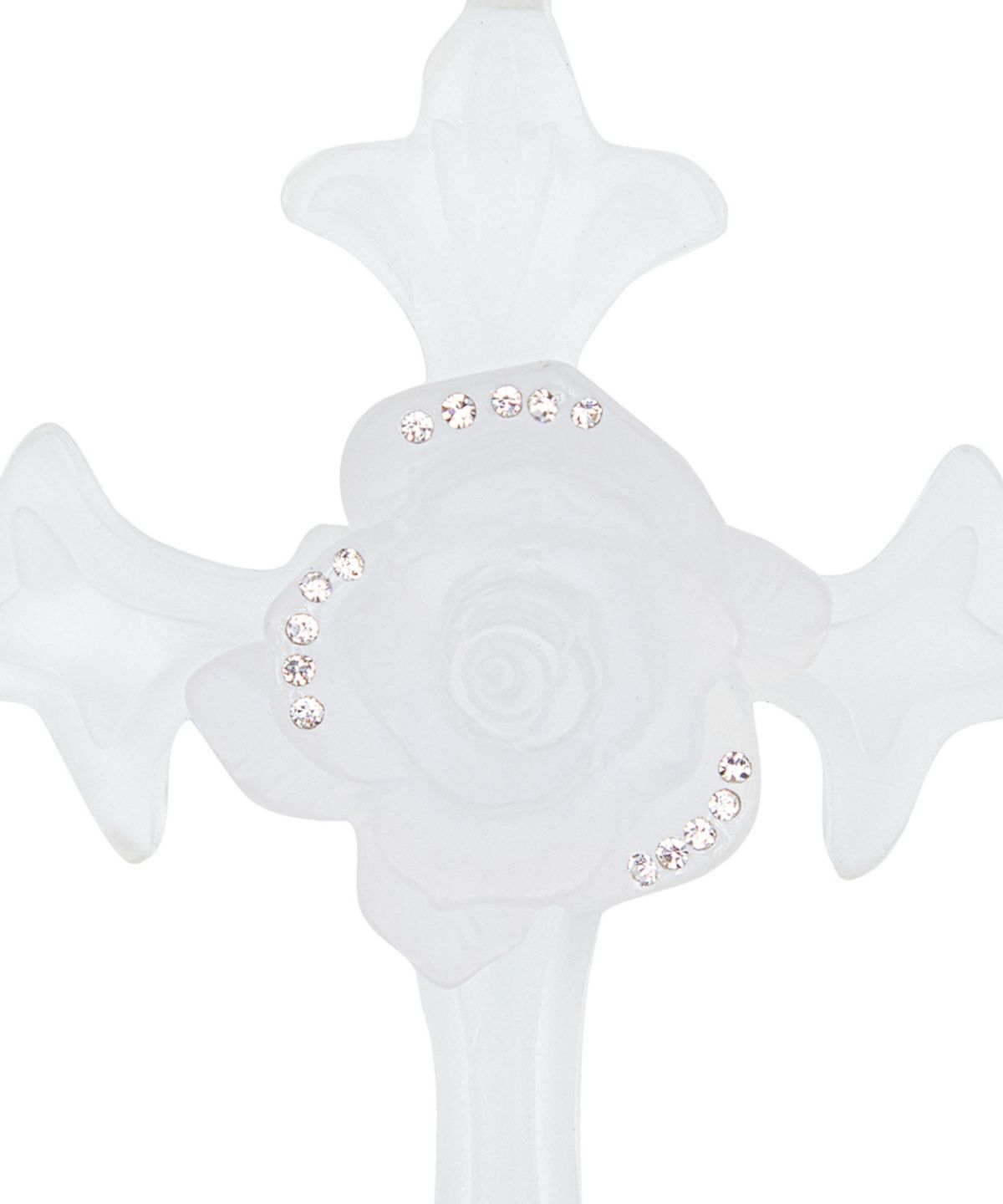 러브이즈트루(LUVISTRUE) RL ROSE CROSS NECKLACE(WHITE)