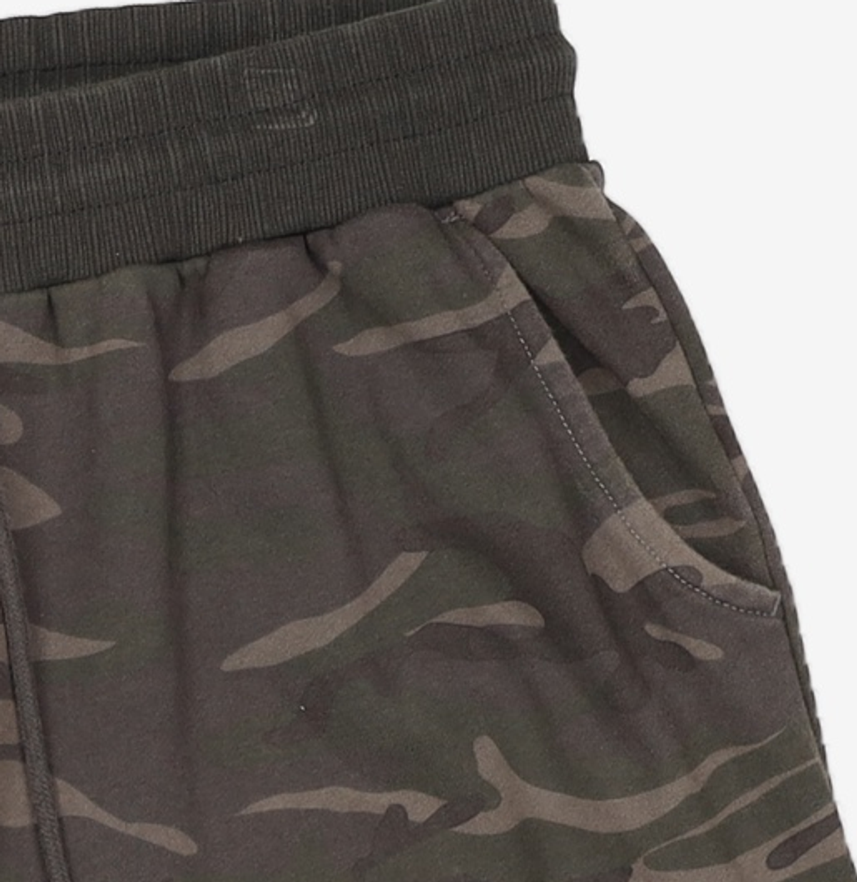 엑스컨테이너(EXCONTAINER) 빈티지 카모 버뮤다 스웻 팬츠 (DEEP KHAKI) XL