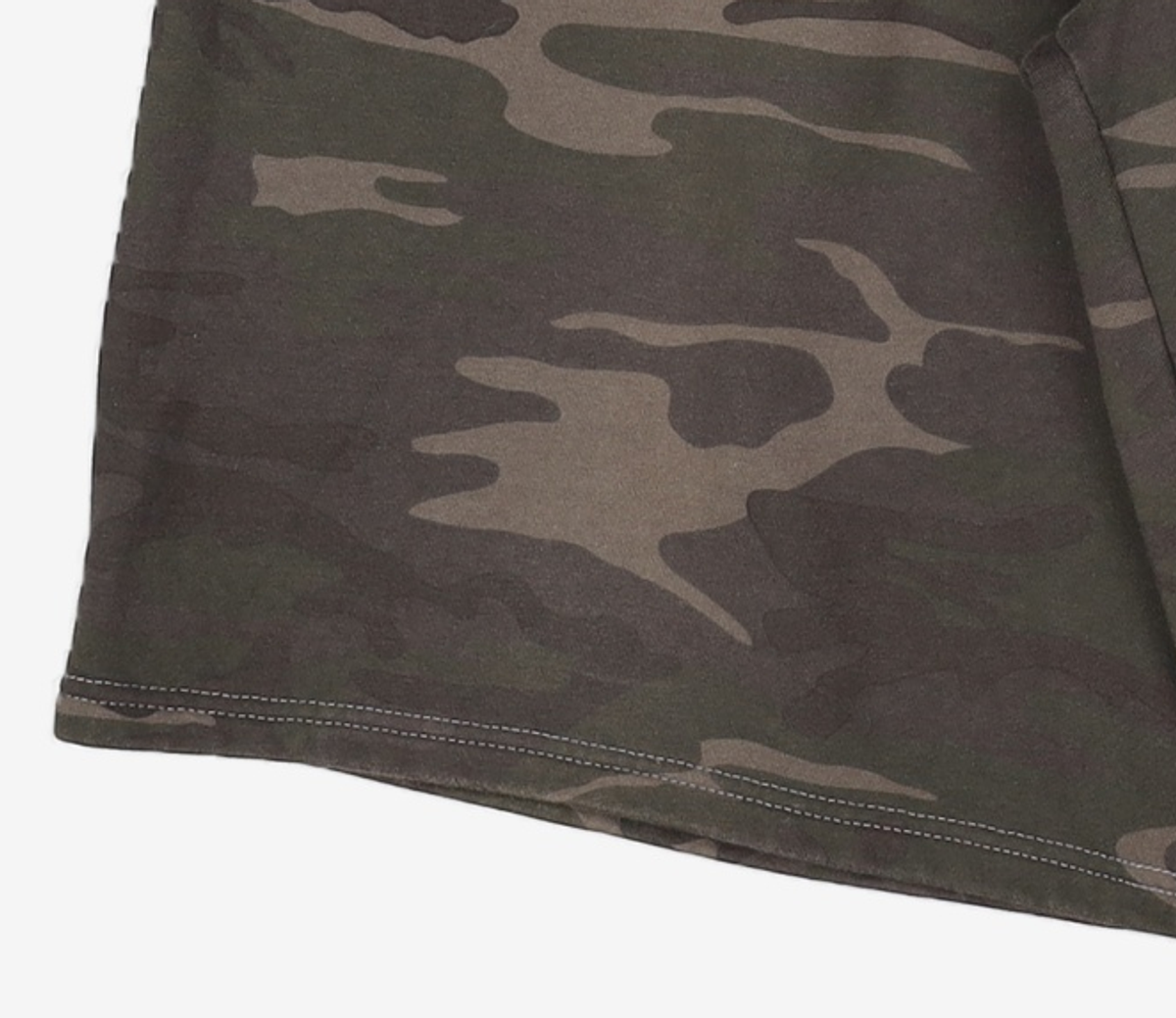 엑스컨테이너(EXCONTAINER) 빈티지 카모 버뮤다 스웻 팬츠 (DEEP KHAKI) XL