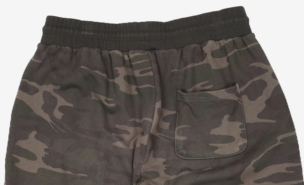 엑스컨테이너(EXCONTAINER) 빈티지 카모 버뮤다 스웻 팬츠 (DEEP KHAKI) XL