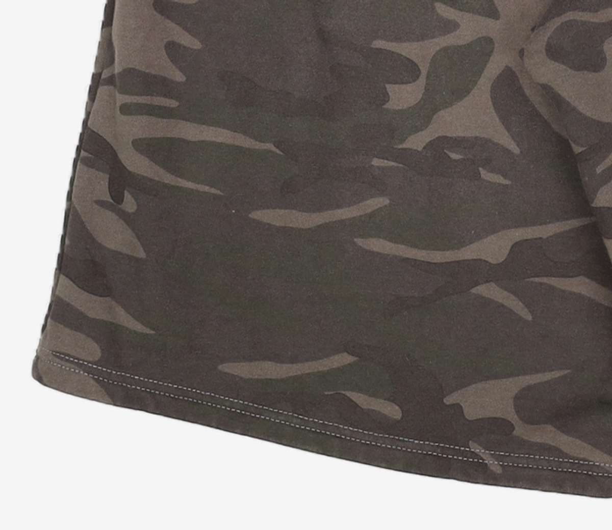 엑스컨테이너(EXCONTAINER) 빈티지 카모 버뮤다 스웻 팬츠 (DEEP KHAKI) XL