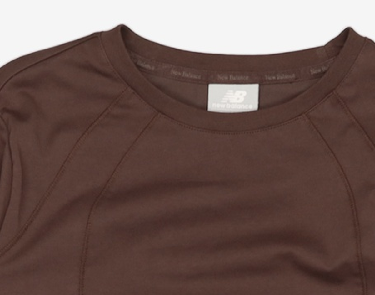 뉴발란스(NEW BALANCE) NBNDG2W322 / WOMEN 스트라이프 레이어드 티셔츠 (BROWN) S