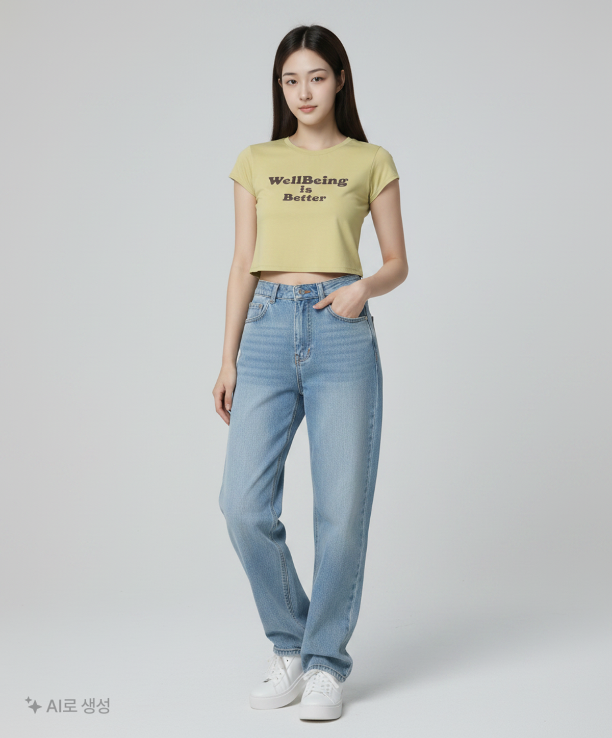 웰빙익스프레스(WELLBEING EXPRESS) Wellbeing Is Better Half Sleeve Lime S