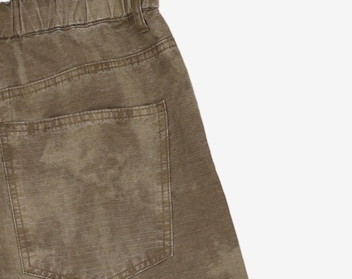 기철(KICHUL) Printed balloon cotton pants (khaki) L