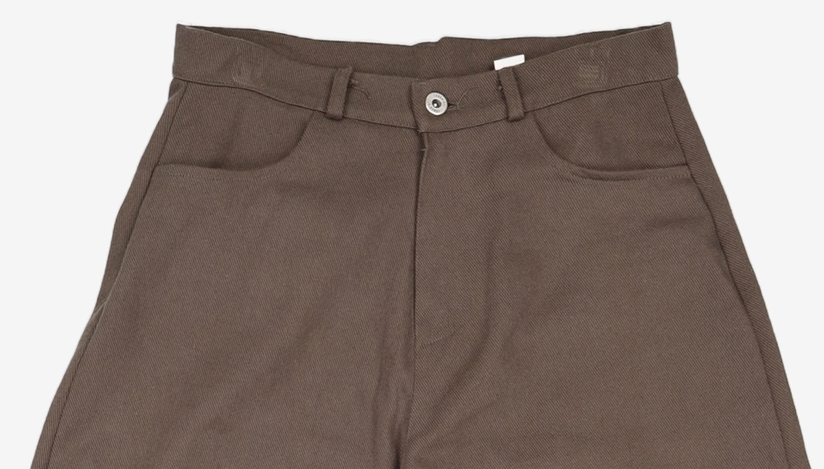 꼬모니노즈(COMONINOZ) W POCKET CHECK PANTS [BROWN] OSS