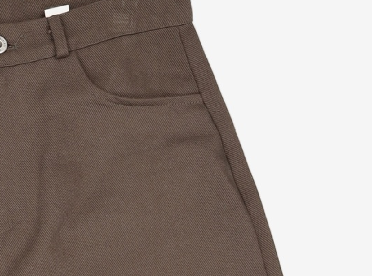 꼬모니노즈(COMONINOZ) W POCKET CHECK PANTS [BROWN] OSS