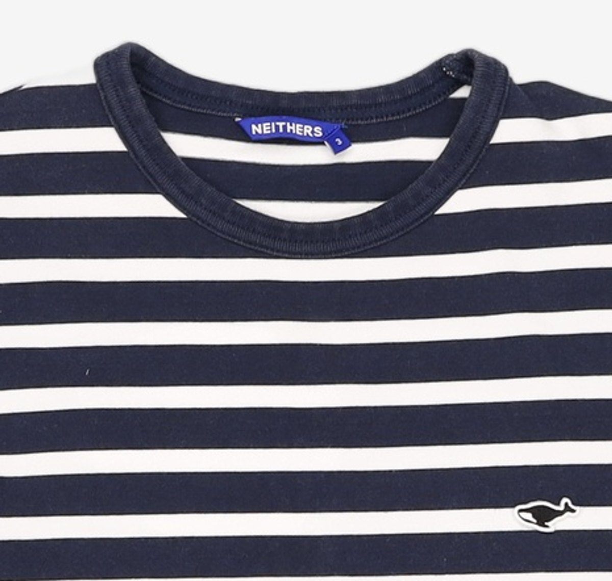 네이더스(NEITHERS) BASIC STRIPE S/S T-SHIRT (CHARCOAL STRIPE) 3