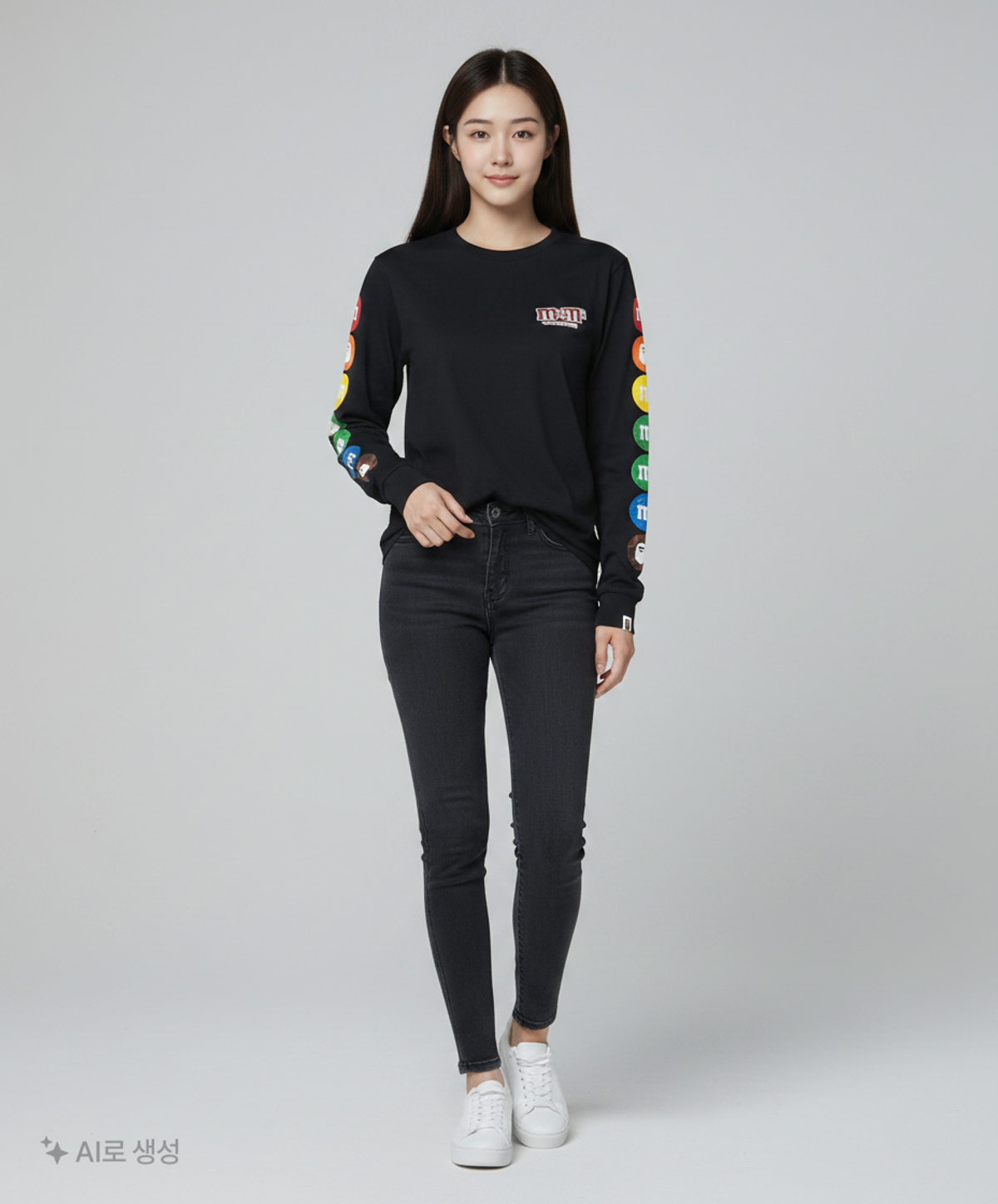 베이프(BAPE) 긴소매 티셔츠 M