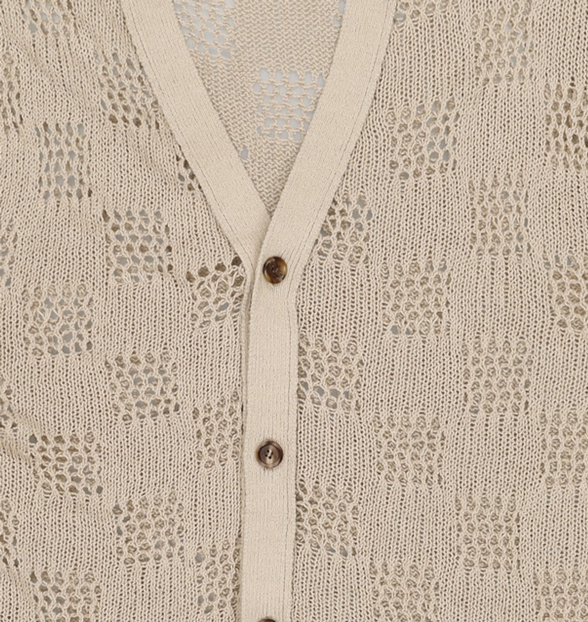 유스(YOUTH) Oversized Meshed Cardigan-Khaki M