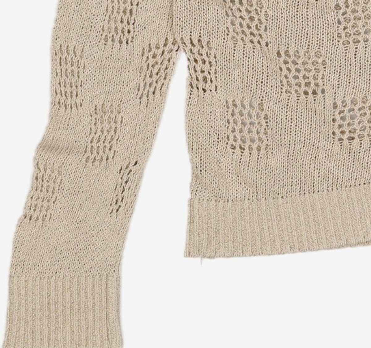 유스(YOUTH) Oversized Meshed Cardigan-Khaki M