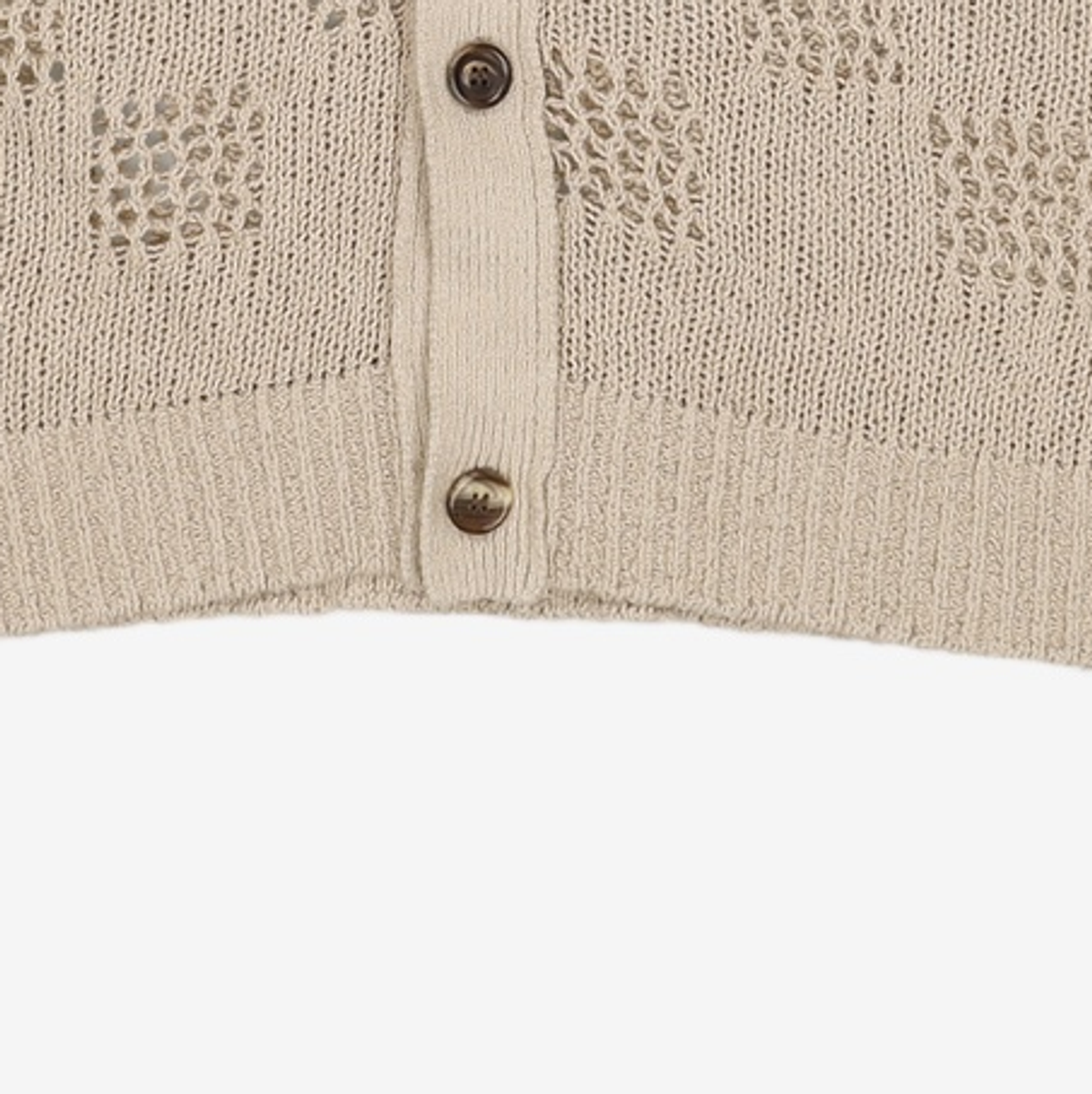 유스(YOUTH) Oversized Meshed Cardigan-Khaki M