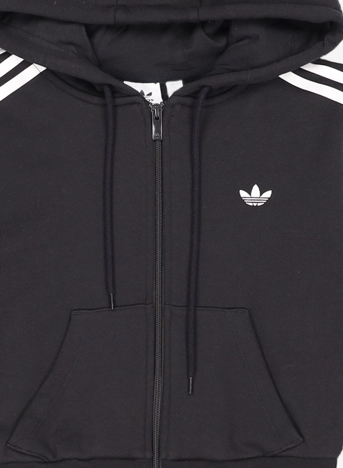 아디다스(ADIDAS) ADILENIUM 3 워시드 쇼트 풀집 후디  - 블랙 / JX9220 XS