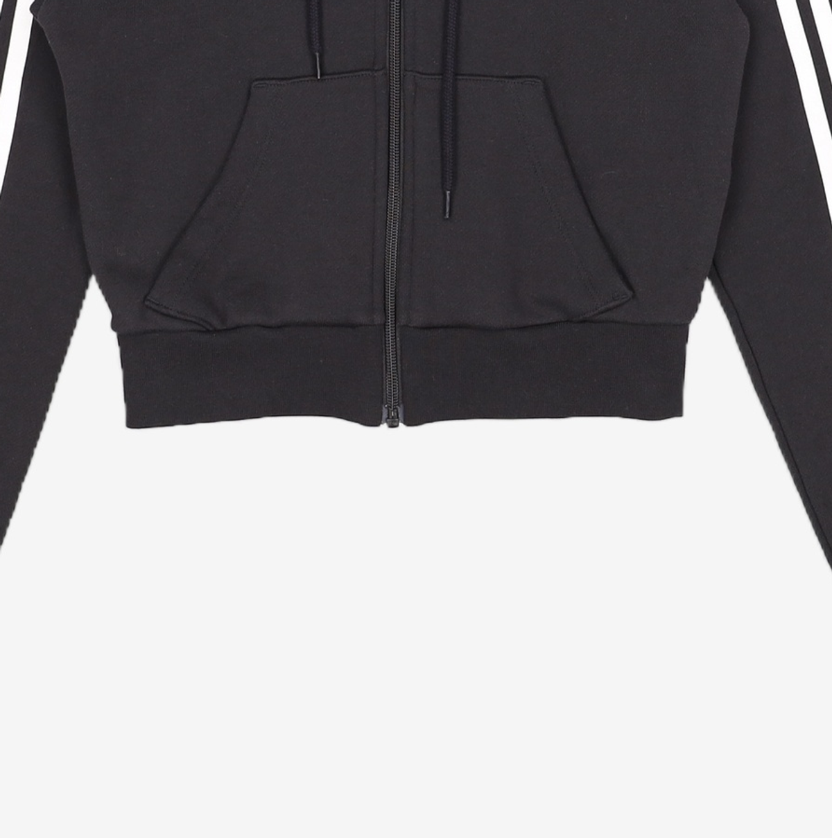 아디다스(ADIDAS) ADILENIUM 3 워시드 쇼트 풀집 후디  - 블랙 / JX9220 XS