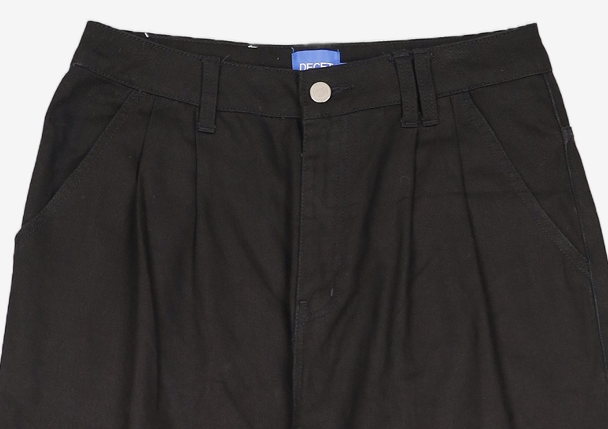 데케트(DECET) [AMC 데님]Dawn 2Pleats Wide Jeans DCPT007AshBlack 28
