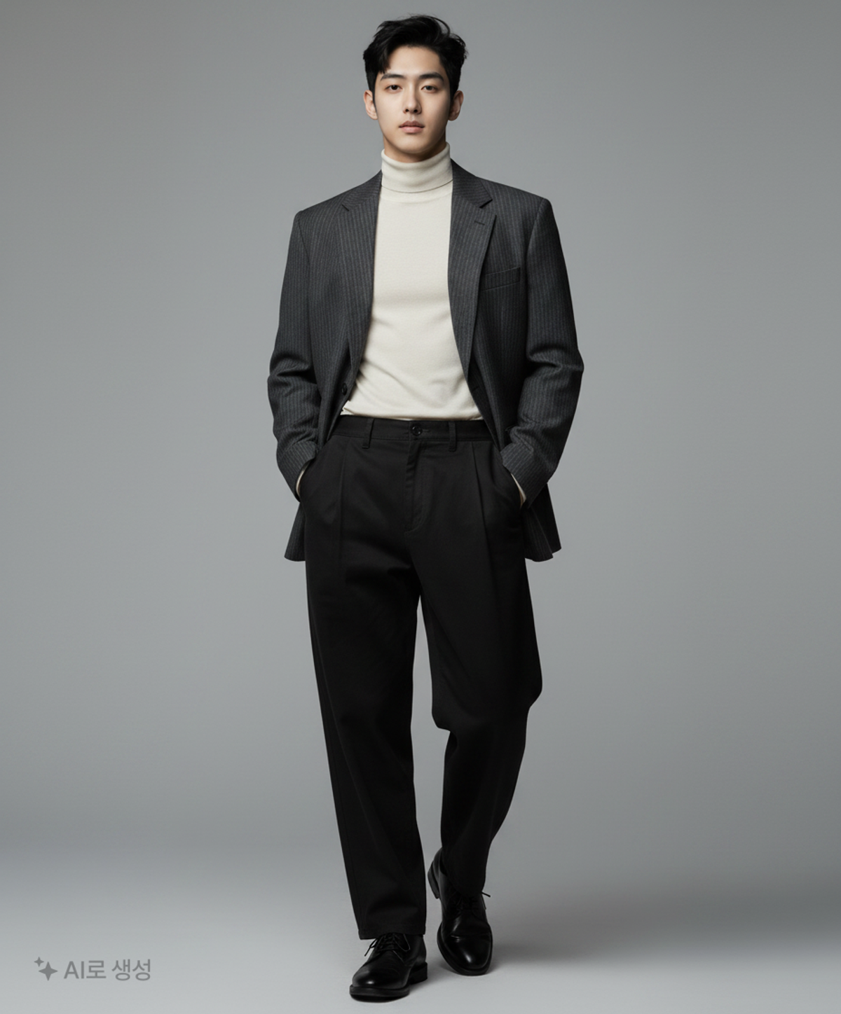 데케트(DECET) [AMC 데님]Dawn 2Pleats Wide Jeans DCPT007AshBlack 28