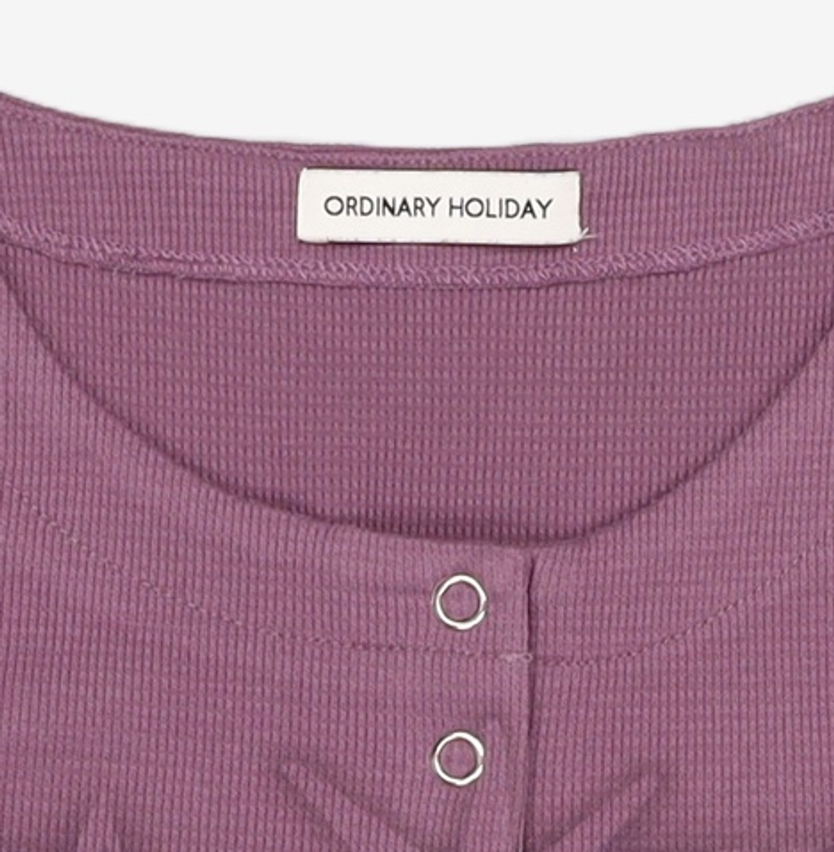 오디너리 홀리데이(ORDINARY HOLIDAY) 스냅 와플 티셔츠 [PURPLE] FREE
