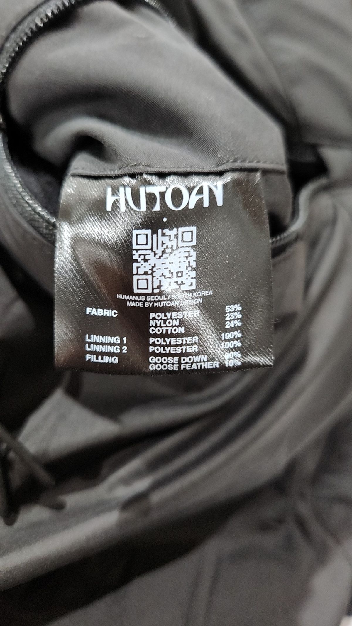 후톤(HUTOAN) 하프 패딩/하프 헤비 아우터 L