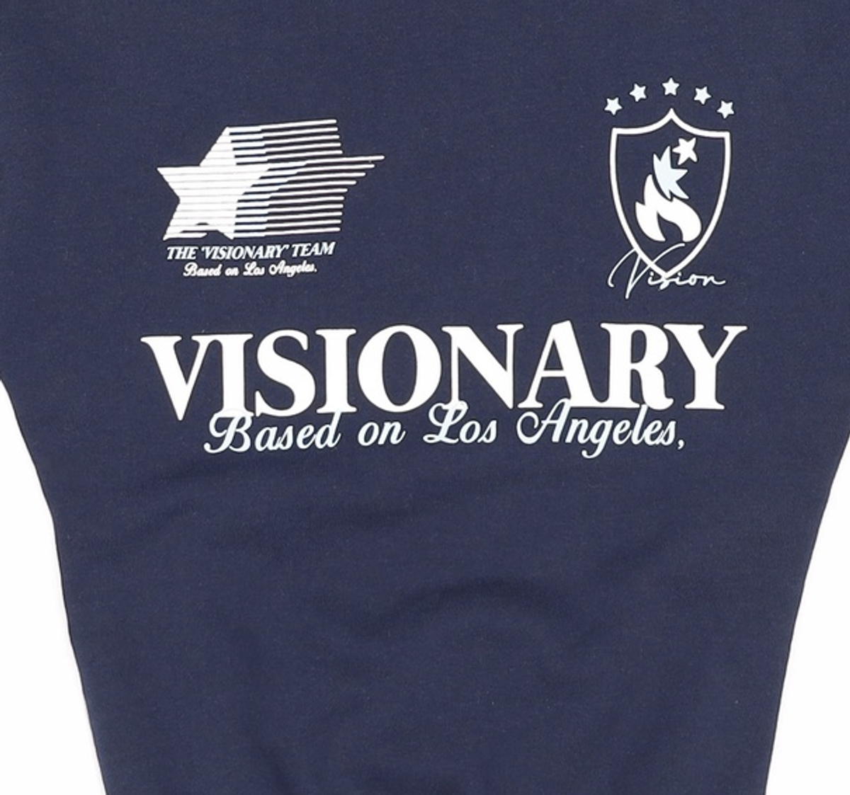 비전스트릿웨어(VISION STREETWEAR) VSW Crop Football Crewneck Navy FREE