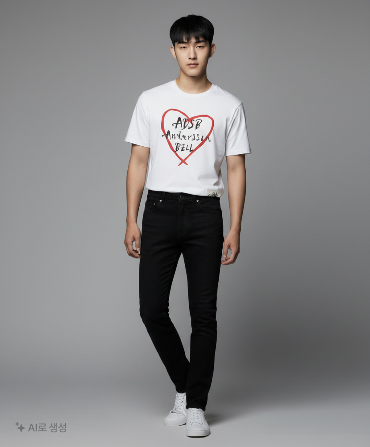 앤더슨벨(ADSB ANDERSSON BELL) 유니섹스 하트 켈리 로고 티셔츠 atb1290u(WHITE) XS
