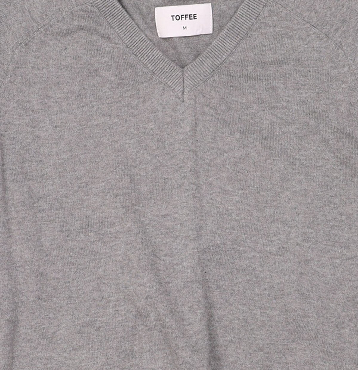토피(TOFFEE) 래글런 브이넥 니트 (GREY) M