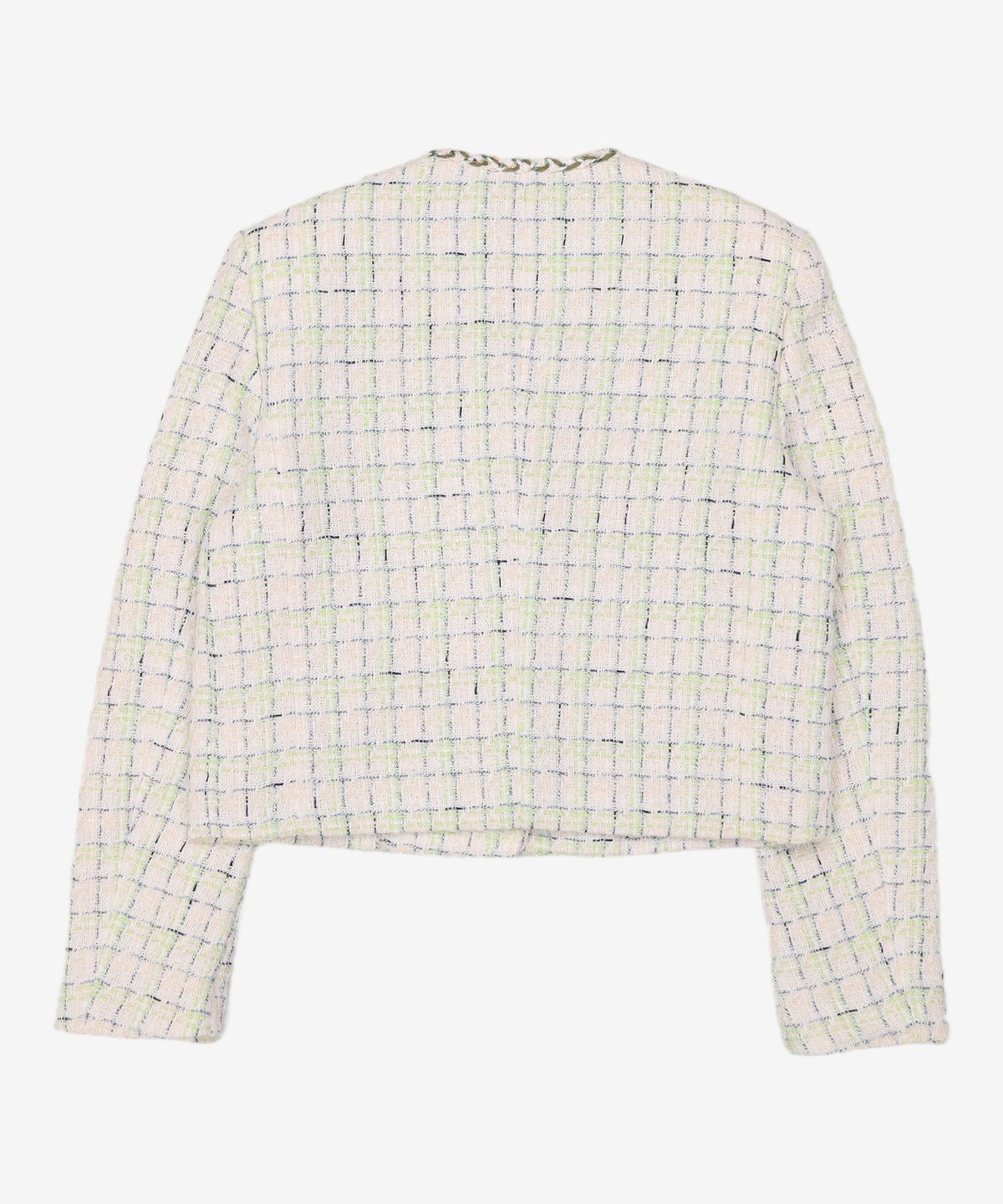 미쏘(MIXXO) 브이넥 배색 숏 트위드 자켓 MIWJKD301G S