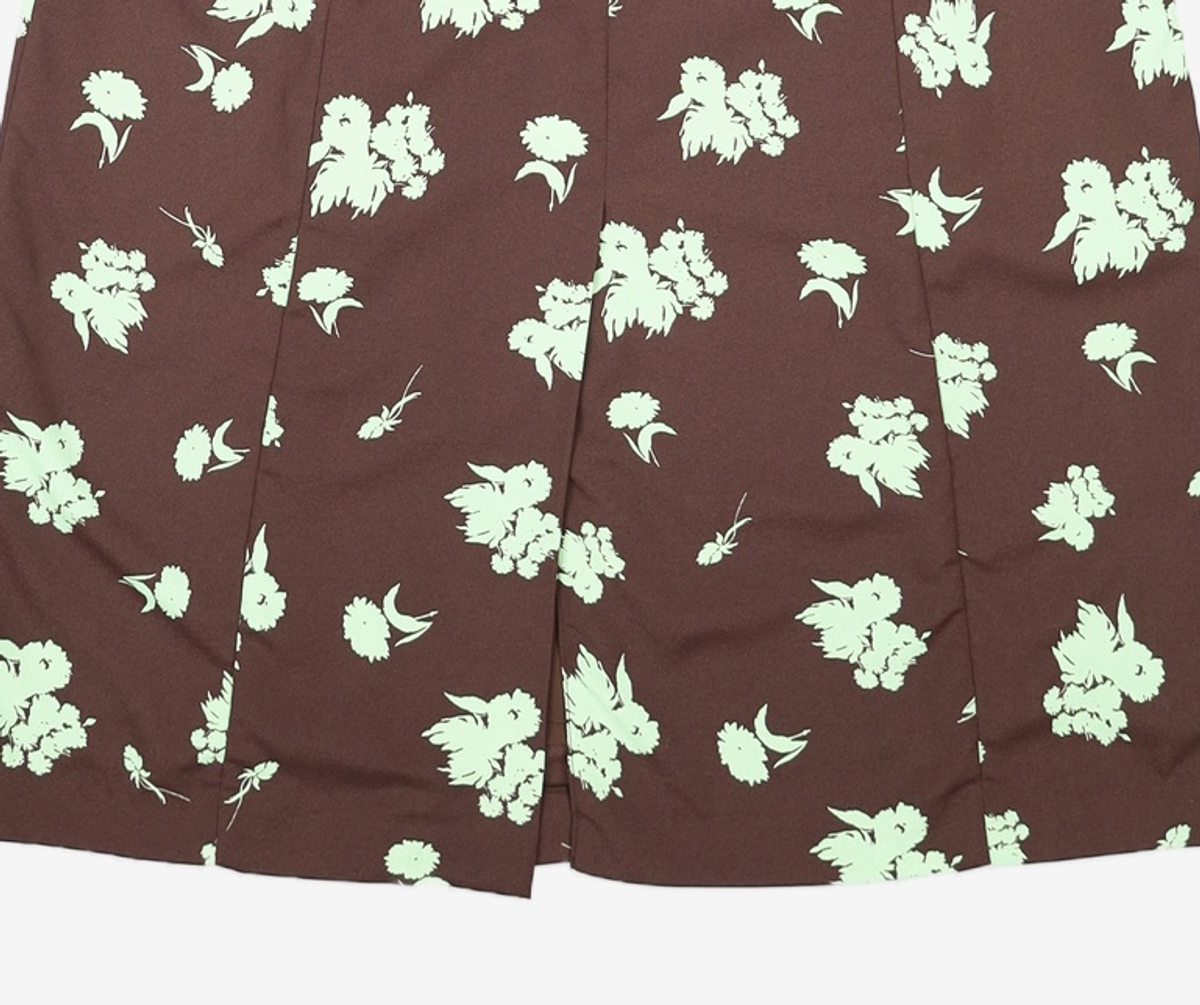 룩캐스트(LOOKAST) BROWN RACHEL PRINT DRESS (브라운 레이첼 프린트 드레스) M