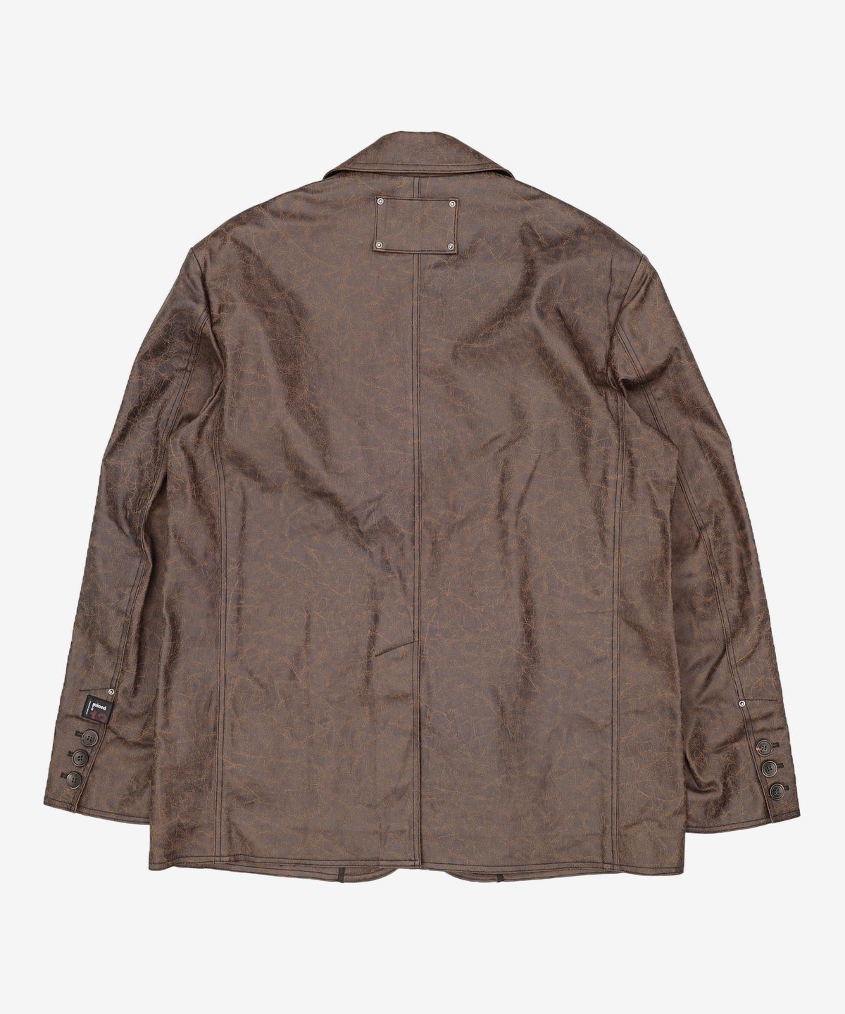 메종미네드(MAISON MINED) CRACK COATING BLAZER BROWN L